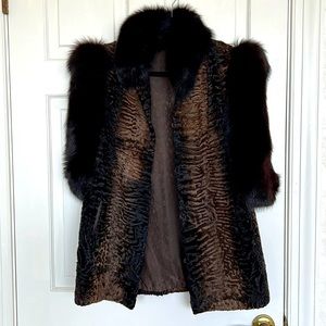 Vintage Womens Faux Fur Vest